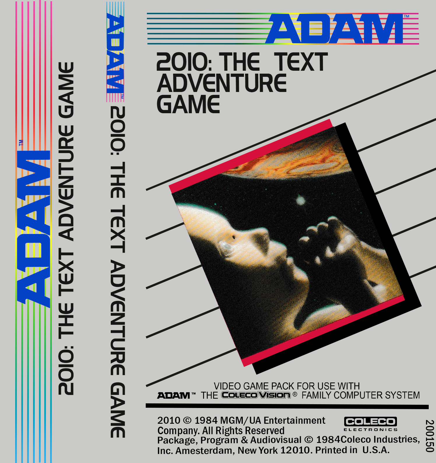 2010 Text Adventure Game J-Card for ColecoVision ADAM